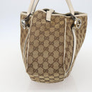 GUCCI GG Canvas GG Twins Hand Bag Beige Silver 232963 Auth 160004-4