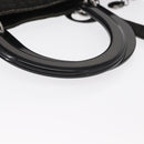 Christian Dior Lady Dior Canage Hand Bag Denim 2way Black Silver Auth 160005-7