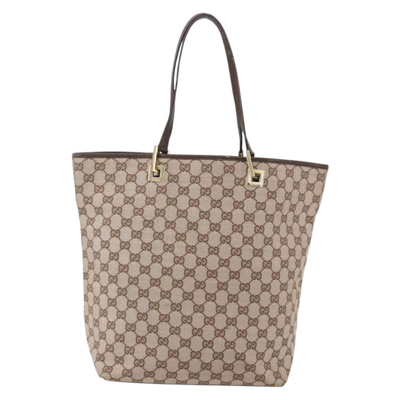 GUCCI GG Canvas Tote Bag Beige Gold 002 1098 Auth 160009