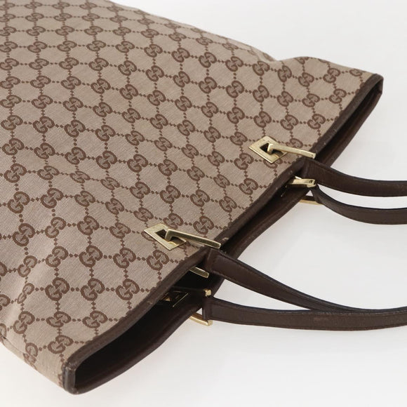 GUCCI GG Canvas Tote Bag Beige Gold 002 1098 Auth 160009