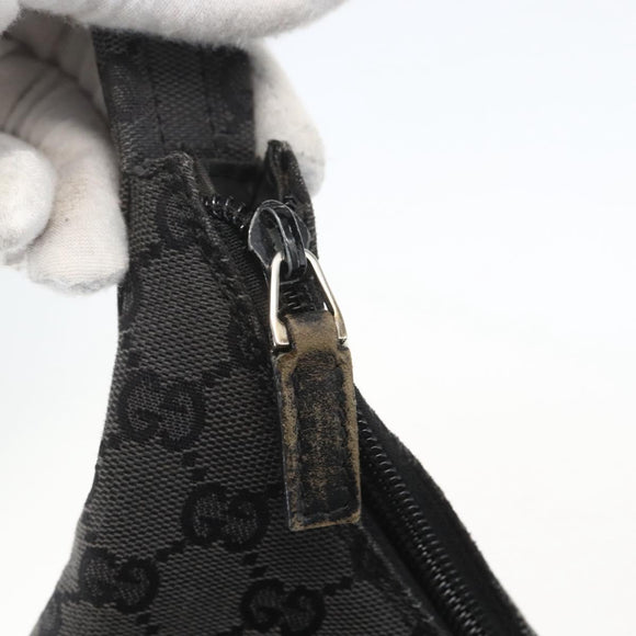 GUCCI Shoulder Bag Nylon Black Silver 001 3380 Auth 160010