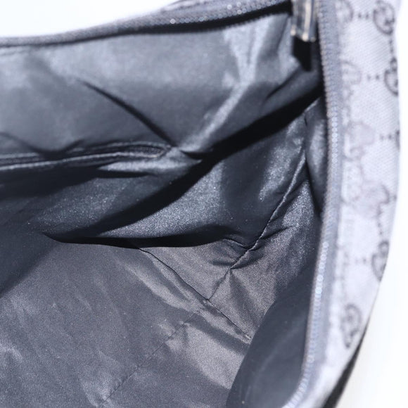 GUCCI Shoulder Bag Nylon Black Silver 001 3380 Auth 160010