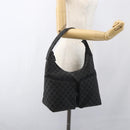 GUCCI Shoulder Bag Nylon Black Silver 001 3380 Auth 160010-23