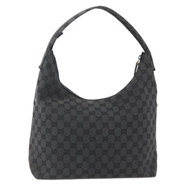 GUCCI Shoulder Bag Nylon Black Silver 001 3380 Auth 160010 - 0