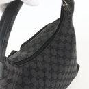 GUCCI Shoulder Bag Nylon Black Silver 001 3380 Auth 160010-6