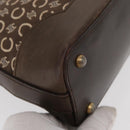 CELINE C Macadam Canvas Shoulder Bag Brown Gold Auth 160013-10