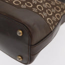 CELINE C Macadam Canvas Shoulder Bag Brown Gold Auth 160013-11