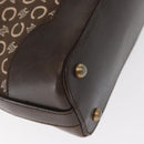 CELINE C Macadam Canvas Shoulder Bag Brown Gold Auth 160013-12