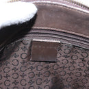 CELINE C Macadam Canvas Shoulder Bag Brown Gold Auth 160013-15
