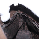 CELINE C Macadam Canvas Shoulder Bag Brown Gold Auth 160013-18