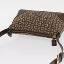CELINE C Macadam Canvas Shoulder Bag Brown Gold Auth 160013-6