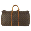 LOUIS VUITTON Monogram Keepall 55 Boston Bag M41424 LV Auth 160016-3