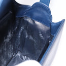 GIVENCHY Hand Bag Leather Navy Gold Auth 160019-18