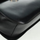 Salvatore Ferragamo Gancini Shoulder Bag Leather Black Gold Auth 160020-9