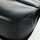 Salvatore Ferragamo Gancini Shoulder Bag Leather Black Gold Auth 160020-14