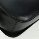 Salvatore Ferragamo Gancini Shoulder Bag Leather Black Gold Auth 160020-15