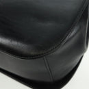 Salvatore Ferragamo Gancini Shoulder Bag Leather Black Gold Auth 160020-16