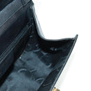 Salvatore Ferragamo Gancini Shoulder Bag Leather Black Gold Auth 160020-19