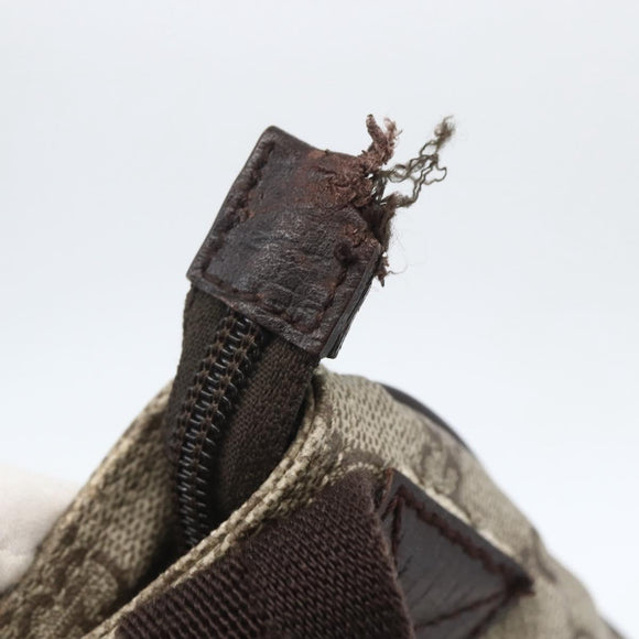 GUCCI GG Supreme Shoulder Bag PVC Beige Silver 141626 Auth 160022