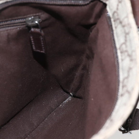 GUCCI GG Supreme Shoulder Bag PVC Beige Silver 141626 Auth 160022