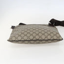 GUCCI GG Supreme Shoulder Bag PVC Beige Silver 141626 Auth 160022-9