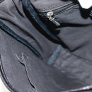 BURBERRY Nova Check Black Label Shoulder Bag Wool Black Silver Auth 160023V-23