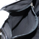 BURBERRY Nova Check Black Label Shoulder Bag Wool Black Silver Auth 160023V-25