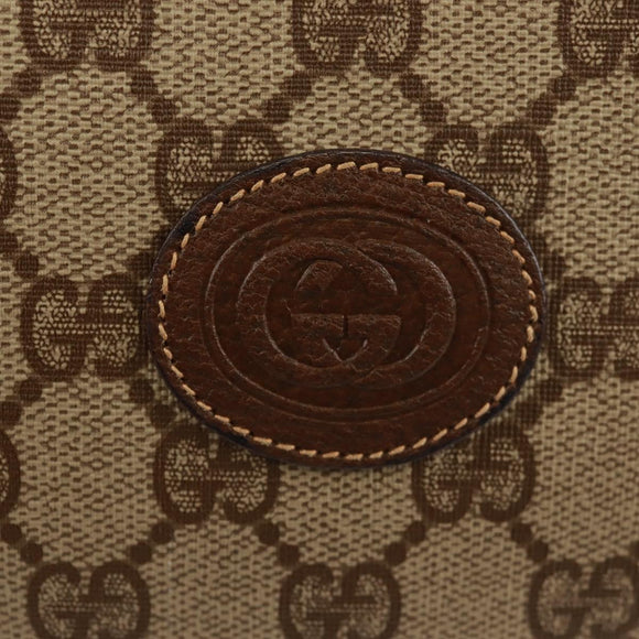 GUCCI GG Supreme Clutch Bag PVC Beige 014 122 6063 Auth 160030V