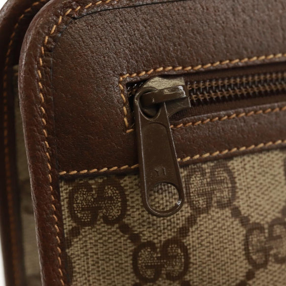 GUCCI GG Supreme Clutch Bag PVC Beige 014 122 6063 Auth 160030V