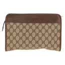 GUCCI GG Supreme Clutch Bag PVC Beige 014 122 6063 Auth 160030V-2