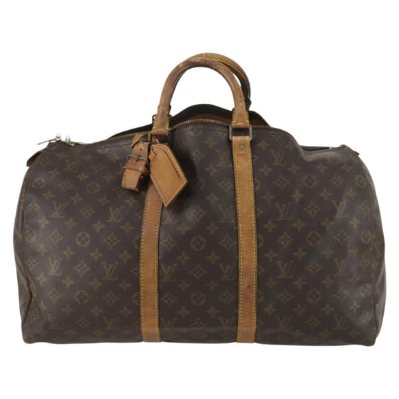 LOUIS VUITTON Monogram Keepall 50 Boston Bag M41426 LV Auth 160039