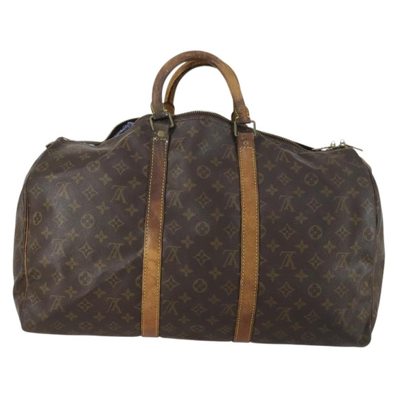 LOUIS VUITTON Monogram Keepall 50 Boston Bag M41426 LV Auth 160039