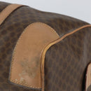 CELINE Macadam Canvas Boston Bag PVC Leather Brown Gold Auth 160040-10