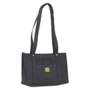 MCM Logogram Vicetos Tote Bag PVC Black Gold Auth 160044-1