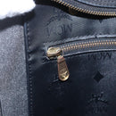 MCM Logogram Vicetos Tote Bag PVC Black Gold Auth 160044-17