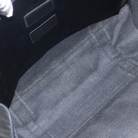 MCM Logogram Vicetos Tote Bag PVC Black Gold Auth 160044