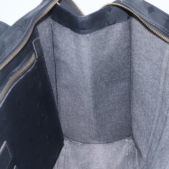 MCM Logogram Vicetos Tote Bag PVC Black Gold Auth 160044