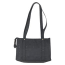 MCM Logogram Vicetos Tote Bag PVC Black Gold Auth 160044-2