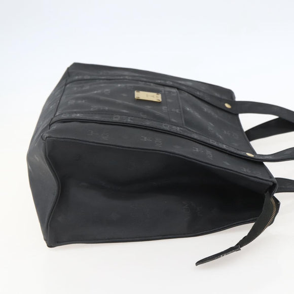MCM Logogram Vicetos Tote Bag PVC Black Gold Auth 160044