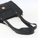 MCM Logogram Vicetos Tote Bag PVC Black Gold Auth 160044-7