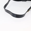 GUCCI Sherry Line Shoulder Bag Suede Navy Gold Auth 160045-7