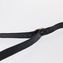 GUCCI Sherry Line Shoulder Bag Suede Navy Gold Auth 160045-8