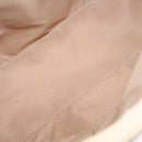 Christian Dior Trotter Canvas Tote Bag Weiß Silber Auth 160046-11