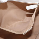 Christian Dior Trotter Canvas Tote Bag Weiß Silber Auth 160046-21