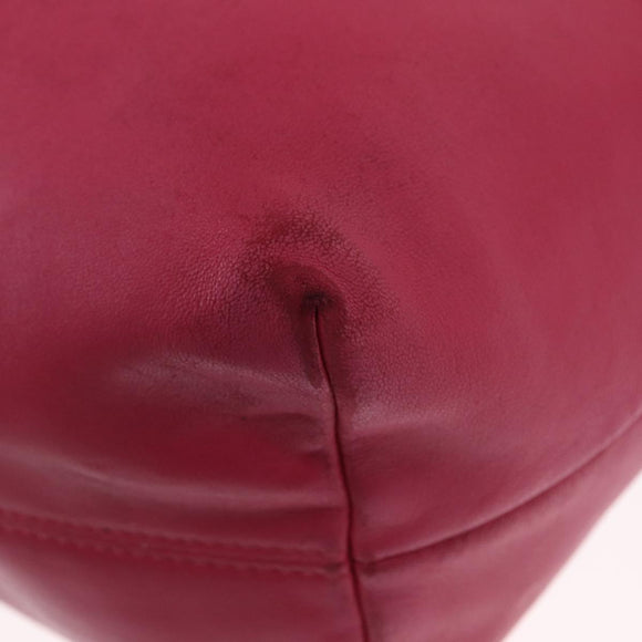 LOEWE Hand Bag Leather Pink Silver Auth 160047