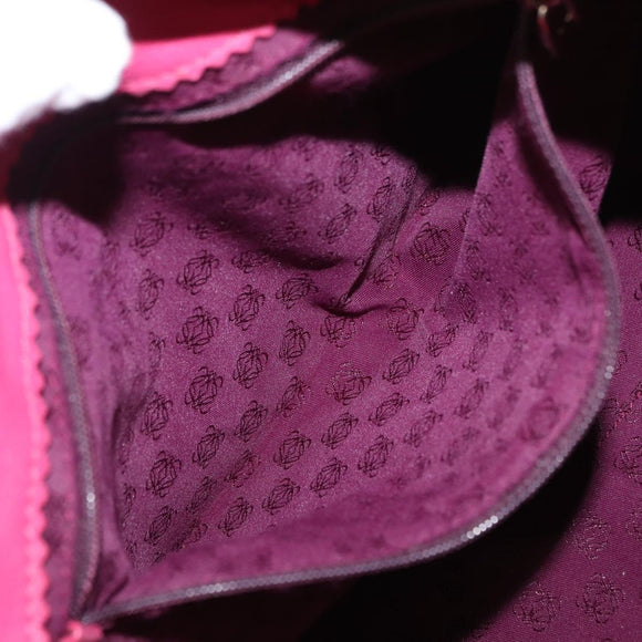 LOEWE Hand Bag Leather Pink Silver Auth 160047