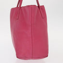 LOEWE Hand Bag Leather Pink Silver Auth 160047-4