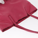 LOEWE Hand Bag Leather Pink Silver Auth 160047-6