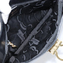 Salvatore Ferragamo Hand Bag Leather Black Gold Auth 160052-16