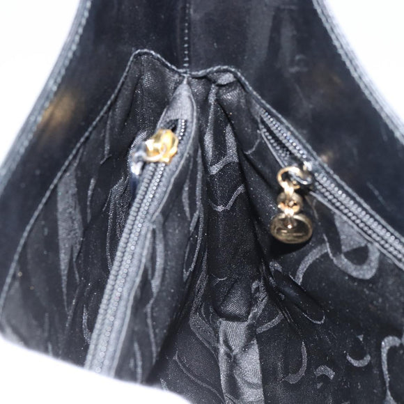 Salvatore Ferragamo Hand Bag Leather Black Gold Auth 160052